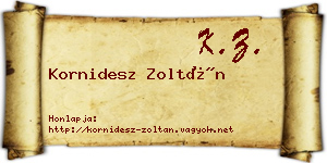 Kornidesz Zoltán névjegykártya