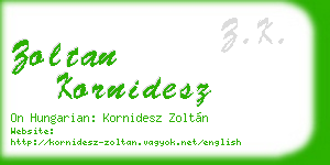 zoltan kornidesz business card