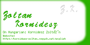 zoltan kornidesz business card